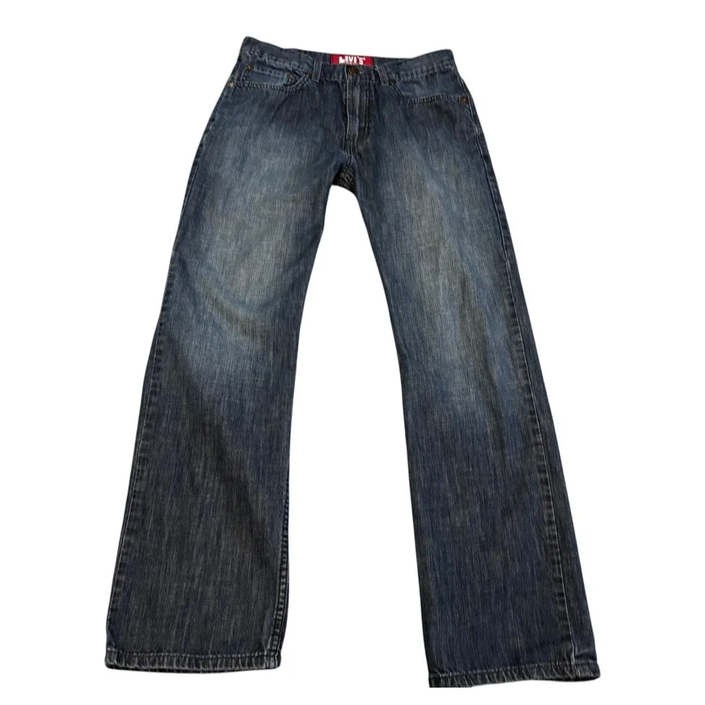 Levi's 514 Slim Straight Jeans Boys Size 20 Reg 30x30 Dark Wash Denim